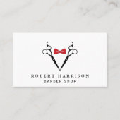 Carte De Visite Barbershop Barber Code QR (Devant)