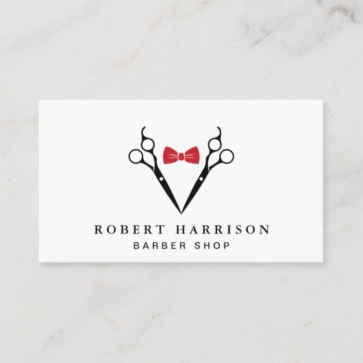 Carte De Visite Barbershop Barber Code QR (Devant)