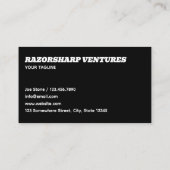 Carte De Visite Barbershop Black QR (Dos)
