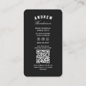 Carte De Visite Barbershop Black Red Blue Blanc moderne Barbier (Dos)