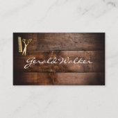 Carte De Visite Barbershop | Bois | Cuir (Devant)