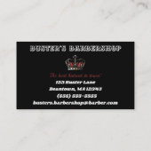 Carte De Visite Barbershop Classic Logo Personnaliser (Dos)