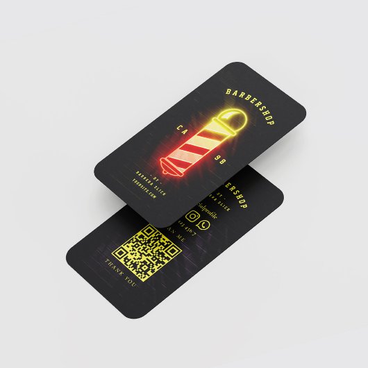 Carte De Visite Barbershop Coiffeuse à poteau de barbier