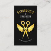 Carte De Visite Barbershop Coiffeuse Barbershop Black Gold (Devant)