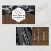 Carte De Visite Barbershop de finition bois (Devant / Derrière)