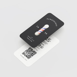 Carte De Visite Barbershop Haircut Hairstyliste Barber's Pole