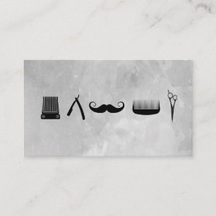 Carte De Visite Barbershop icônes arrière - plan couleur de l'eau