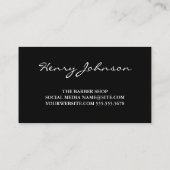 Carte De Visite Barbershop icônes arrière - plan couleur de l'eau (Dos)