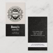 Carte De Visite Barbershop look cuir (Devant / Derrière)
