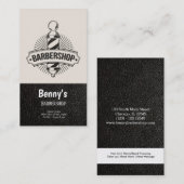 Carte De Visite Barbershop look cuir (Devant / Derrière)