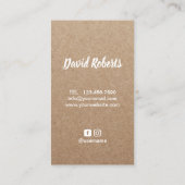 Carte De Visite Barbershop Master Barber Russe Cheveux Kraft #2 (Dos)