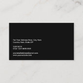 Carte De Visite Barbershop noir et blanc photo, noir (Dos)