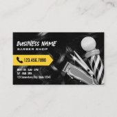 Carte De Visite Barbershop Professionnel Clipper Barber Noir (Devant)
