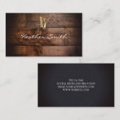 Carte De Visite Barbershop | Shears en bois (Devant / Derrière)