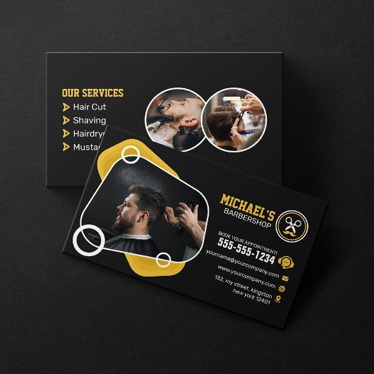 Carte De Visite Barbershop tendance Coiffeuse coiffeuse coiffeuse