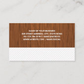 Carte De Visite Barbershop Wood et Stripes (Dos)