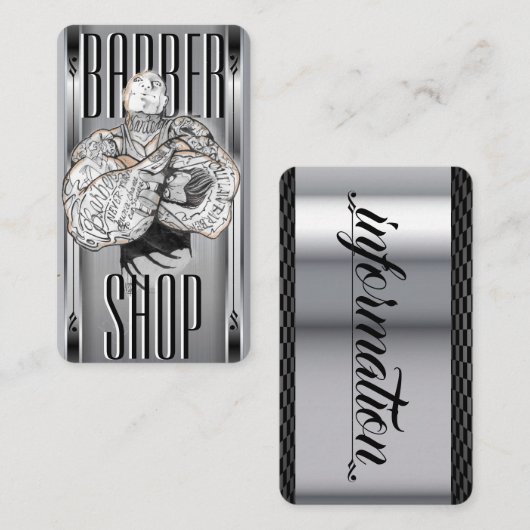 Carte de visite BarberTemplate (Devant / Derrière)