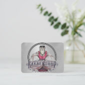 Carte de visite barbier (Debout devant)