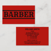 Carte de visite barbier (Devant / Derrière)