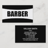 Carte de visite barbier (Devant / Derrière)