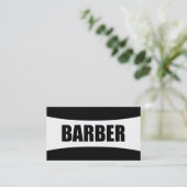 Carte de visite barbier (Debout devant)