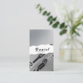 Carte de visite barbier (Debout devant)