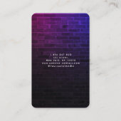 Carte De Visite Barbier à perches de Neon Barber (Dos)