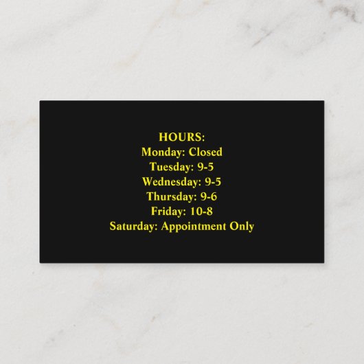 Carte de visite barbier avec code QR (Dos)