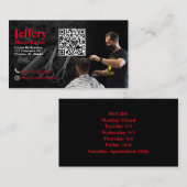 Carte de visite barbier avec code QR (Devant / Derrière)