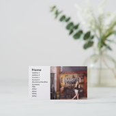 Carte De Visite Barbier - Barbershop - Il est temps de couper une  (Debout devant)