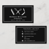 Carte De Visite Barbier Barbier Barbier Hailé Beard Trim Savoir (Devant / Derrière)