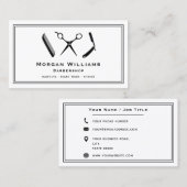 Carte De Visite Barbier barbier unique Haircut Beard Trim Shave (Devant / Derrière)