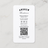 Carte De Visite Barbier classique Barbier rouge blanc bleu moderne (Dos)