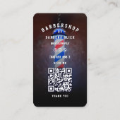 Carte De Visite Barbier classique Pole Barbier Rouge Blanc Bleu (Dos)