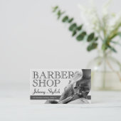 Carte De Visite Barbier gris (Debout devant)