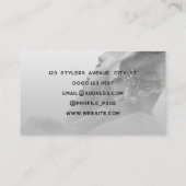 Carte De Visite Barbier gris élégant urbain (Dos)