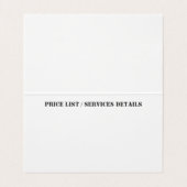 Carte De Visite Barbier gris urbain plié (Intérieur déplié)