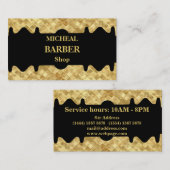 Carte De Visite Barbier lame or Razor simple (Devant / Derrière)