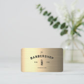 Carte De Visite Barbier moderne Barber Faux Gold Loyauté (Debout devant)