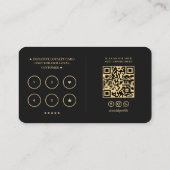 Carte De Visite Barbier moderne Barber Faux Gold Loyauté (Dos)