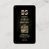 Carte De Visite Barbier moderne Barber's Pole Barber Or (Dos)