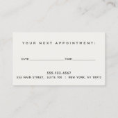 Carte De Visite Barbier Pole Barbier Rappel de rendez-vous Busine (Dos)