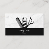 Carte De Visite Barbier professionnel ciseau ciseau Barber Pole pe (Devant)