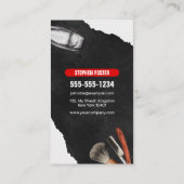 Carte De Visite Barbier professionnel Pole Coiffeur Rasage (Dos)