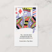 Carte De Visite Barbier Roi des Diamants Coiffeur coiffeur B (Dos)