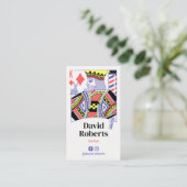 Carte De Visite Barbier Roi des Diamants Coiffeur coiffeur B (Debout devant)