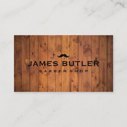 Carte De Visite Barbier rustique (Devant)