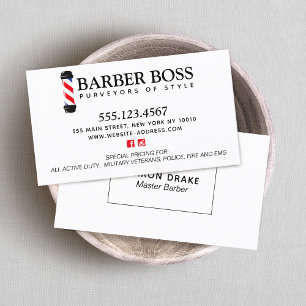 Carte de visite barbier traditionnel