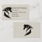 Carte De Visite Barefoot Hoof Trimming Black White Art (Devant / Derrière)