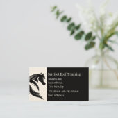 Carte De Visite Barefoot Hoof Trimming Black White Classic (Debout devant)